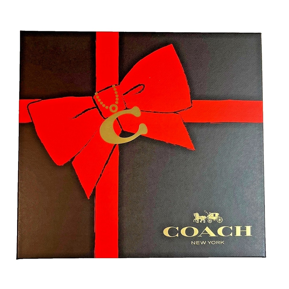 COACH‎ Jumbo Signature C Logo Scarf and Beanie Hat Gift Set Camel NWT Wool Blend - Picture 5 of 5